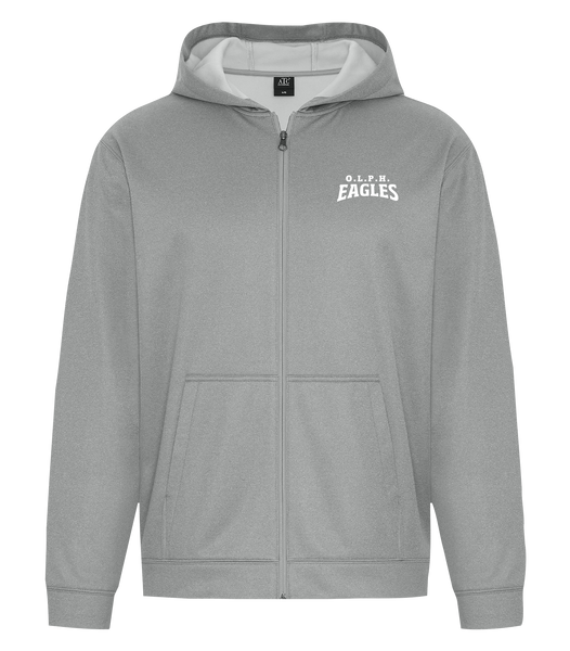 OLPH Adult Dri-Fit Full Zip Hooded Sweatshirt with Left Chest Embroidered Logo