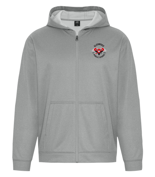 Glenwood Adult Dri-Fit Full Zip Hooded Sweatshirt with Left Chest Embroidered Logo