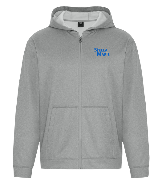 Stella Maris Adult Dri-Fit Full Zip Hooded Sweatshirt with Left Chest Embroidered Logo