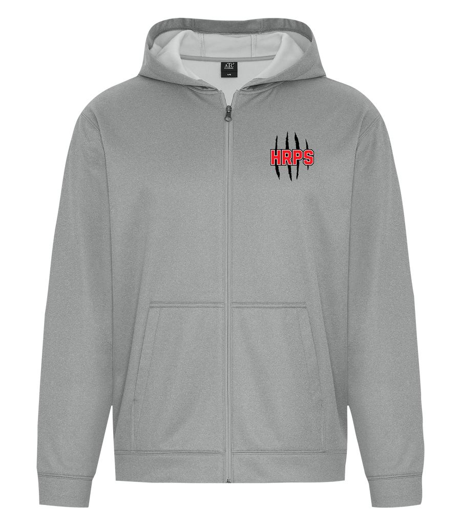 Harwich Raleigh Adult Dri-Fit Full Zip Hooded Sweatshirt with Left Chest Embroidered Logo