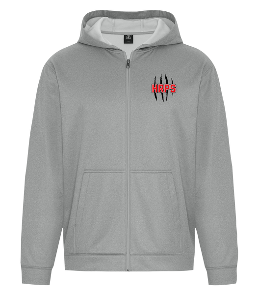 Harwich Raleigh Adult Dri-Fit Full Zip Hooded Sweatshirt with Left Chest Embroidered Logo