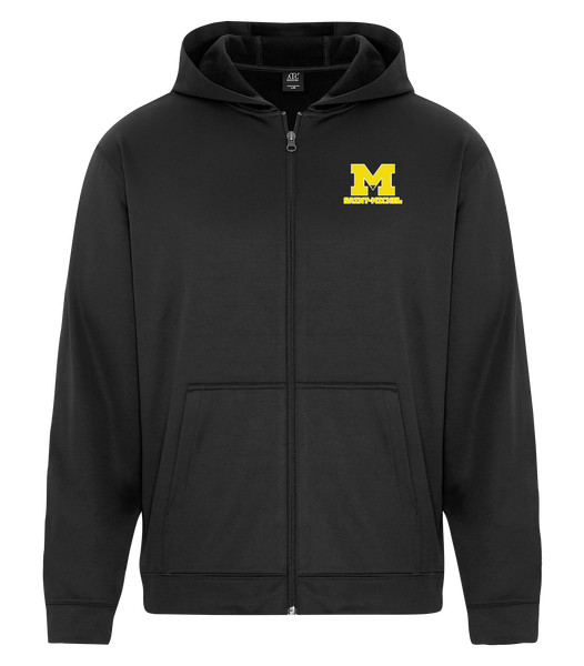 Saint-Michel Adult Dri-Fit Full Zip Hooded Sweatshirt with Left Chest Embroidered Logo