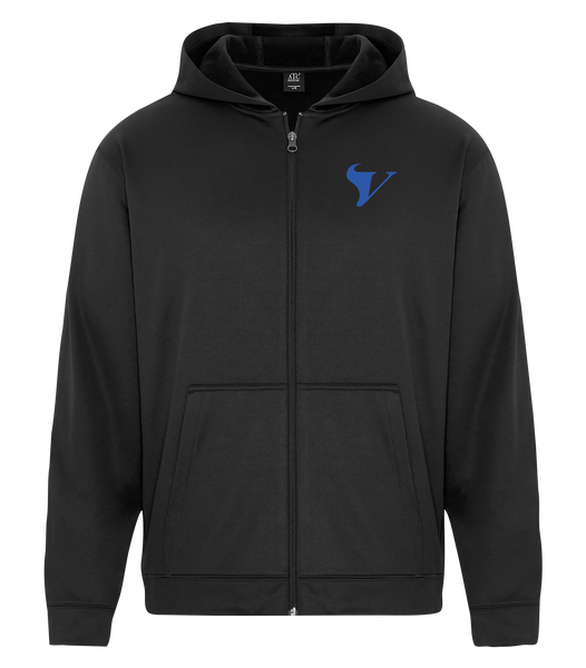 Tecumseh Vista Adult Dri-Fit Full Zip Hooded Sweatshirt with Left Chest Embroidered Logo