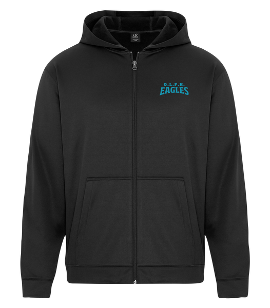 OLPH Adult Dri-Fit Full Zip Hooded Sweatshirt with Left Chest Embroidered Logo