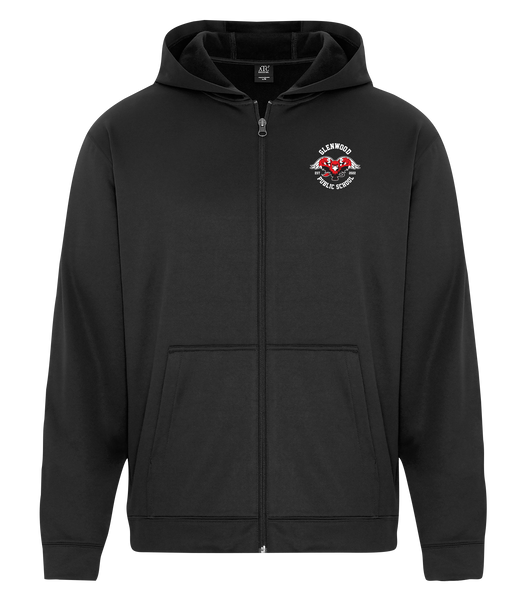 Glenwood Adult Dri-Fit Full Zip Hooded Sweatshirt with Left Chest Embroidered Logo