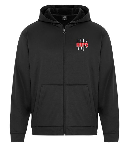 Harwich Raleigh Adult Dri-Fit Full Zip Hooded Sweatshirt with Left Chest Embroidered Logo