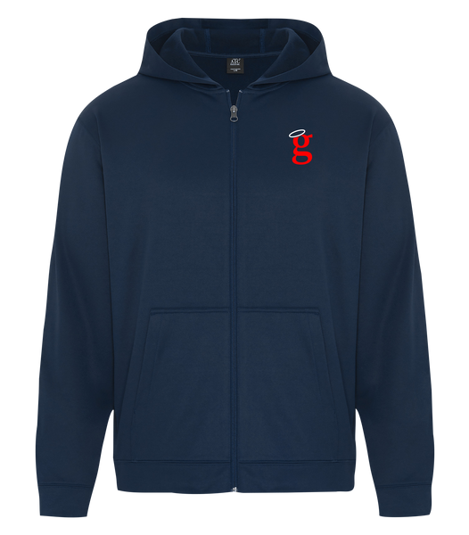 Guardians Adult Dri-Fit Full Zip Hooded Sweatshirt with Left Chest Embroidered Logo
