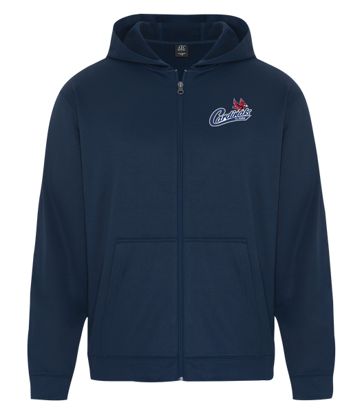 Cardinals Adult Dri-Fit Full Zip Hooded Sweatshirt with Left Chest Embroidered Logo
