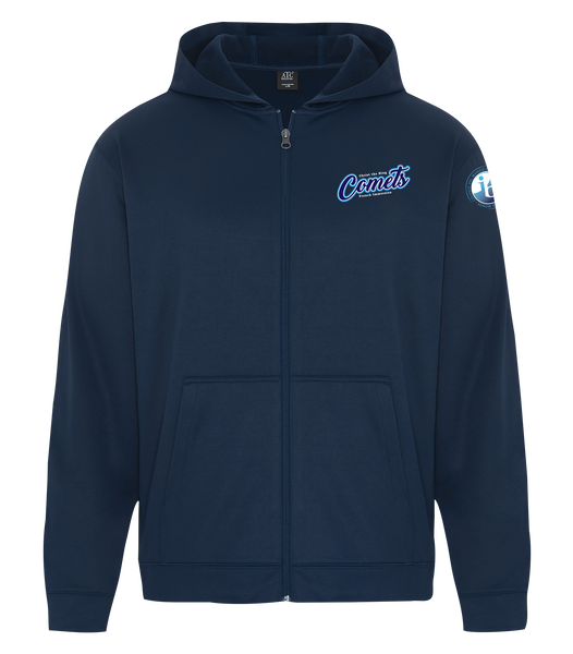 Christ The King Adult Dri-Fit Full Zip Hooded Sweatshirt with Left Chest Embroidered Logo