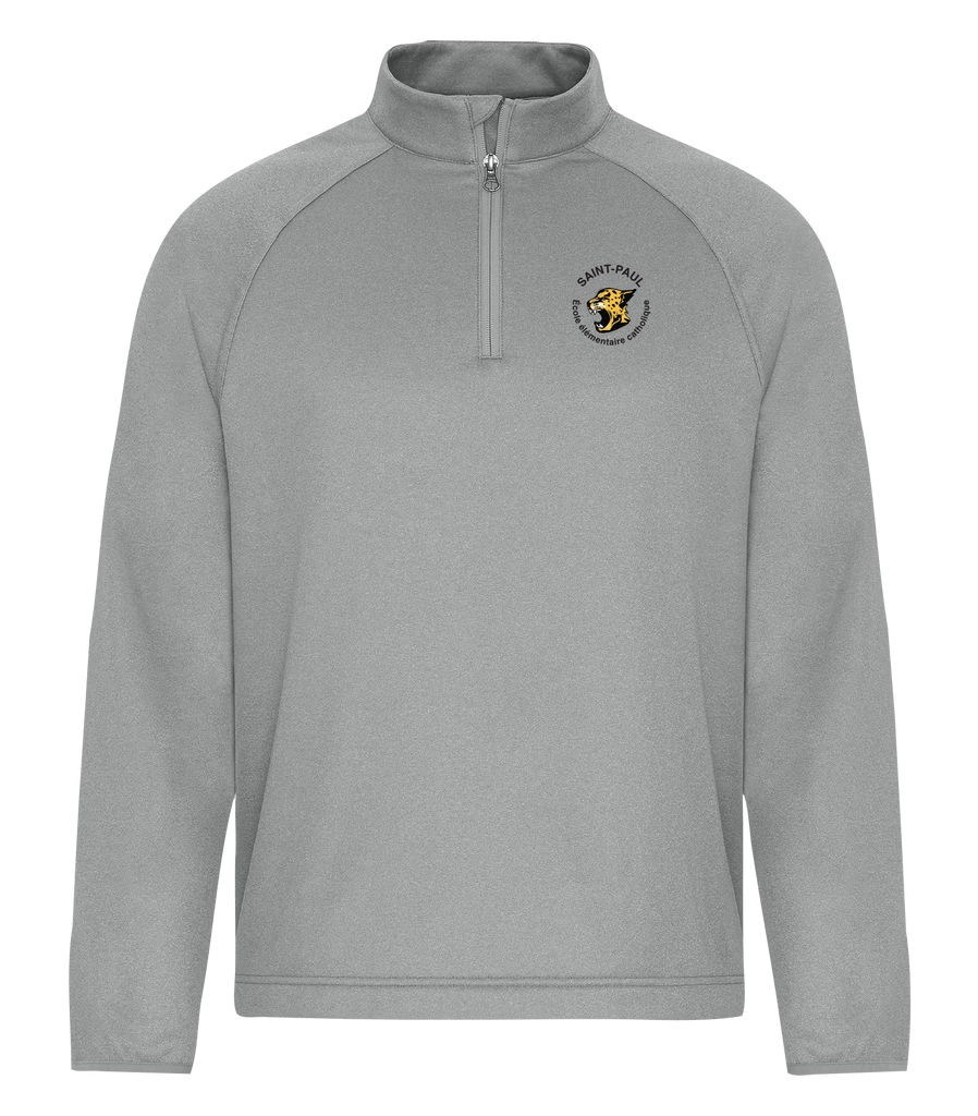 Saint-Paul Adult Dri-Fit Performance Quarter-Zip Sweatshirt with Left Chest Embroidered Logo