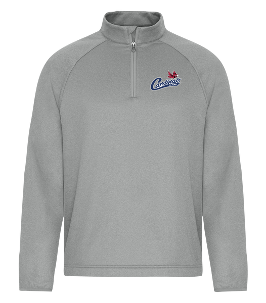 Cardinals Adult Dri-Fit Performance Quarter-Zip Sweatshirt with Left Chest Embroidered Logo