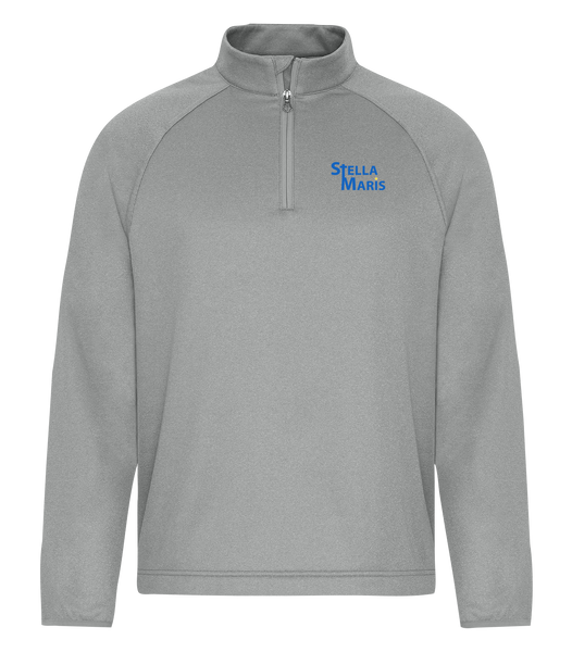Stella Maris Adult Dri-Fit Performance Quarter-Zip Sweatshirt with Left Chest Embroidered Logo