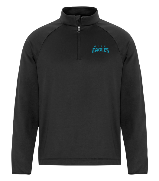 OLPH Adult Dri-Fit Performance Quarter-Zip Sweatshirt with Left Chest Embroidered Logo