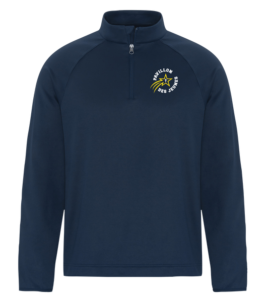 Pavillon Des Jeunes Adult Dri-Fit Performance Quarter-Zip Sweatshirt with Left Chest Embroidered Logo