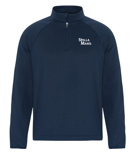 Stella Maris Adult Dri-Fit Performance Quarter-Zip Sweatshirt with Left Chest Embroidered Logo