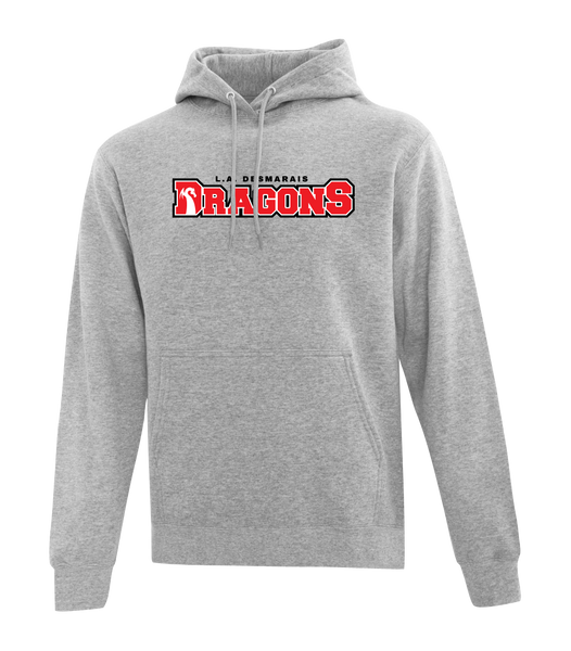 LAD Dragons Adult Cotton Pull Over Hooded Sweatshirt with Printed Logo
