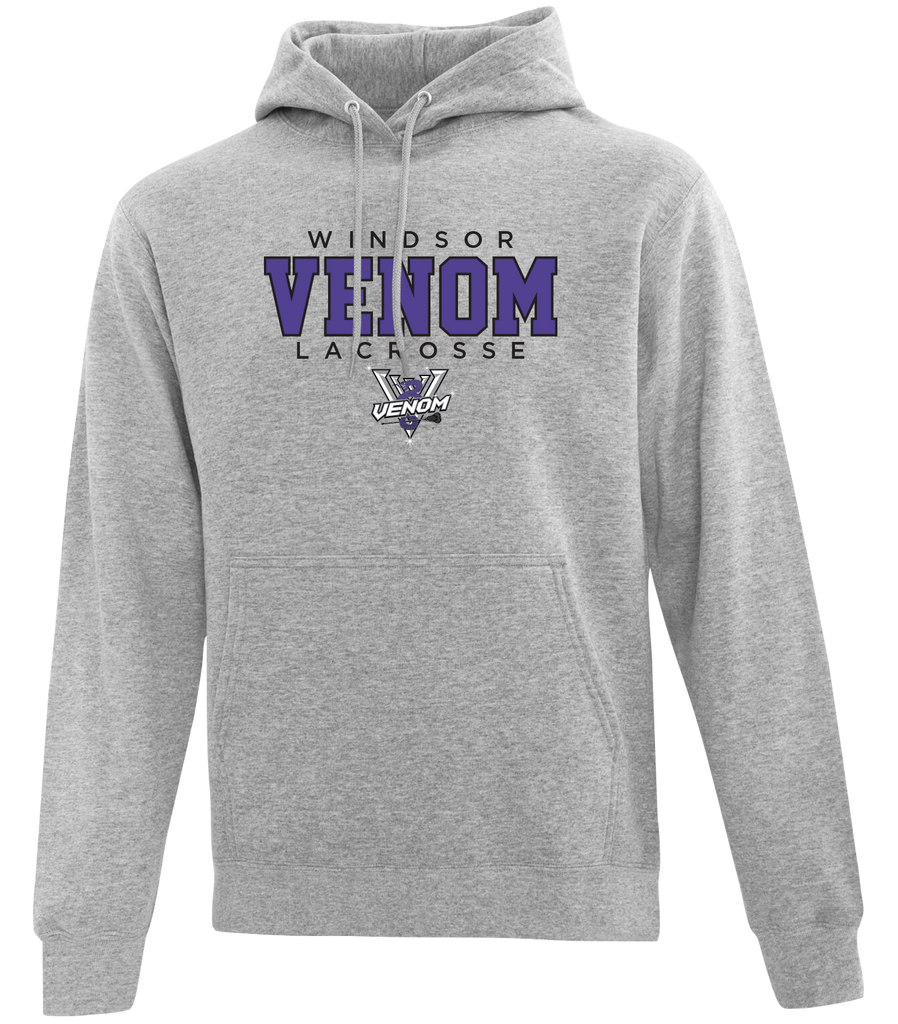Windsor Venom Lacrosse Adult Cotton Pull Over Hooded Sweatshirt with Printed Logo
