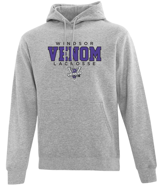 Windsor Venom Lacrosse Adult Cotton Pull Over Hooded Sweatshirt with Printed Logo