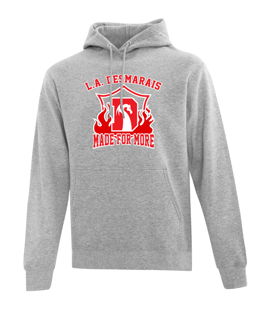 LAD "Made for More" Adult Cotton Pull Over Hooded Sweatshirt with Printed Logo