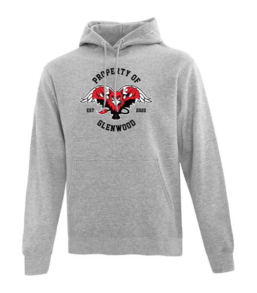 Glenwood Cardinals Youth Cotton Pull Over Hooded Sweatshirt with Printed Logo