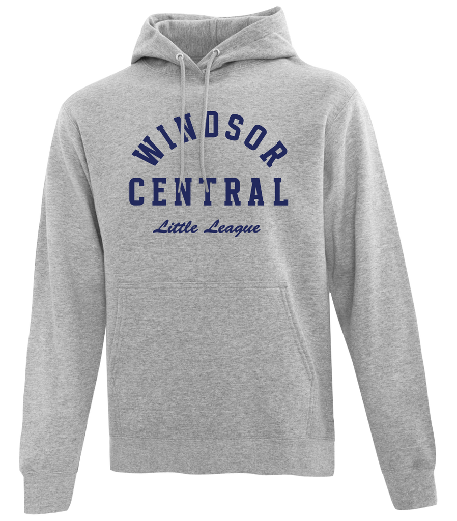 "Windsor Central Little League" Adult Cotton Pull Over Hooded Sweatshirt with Printed Logo