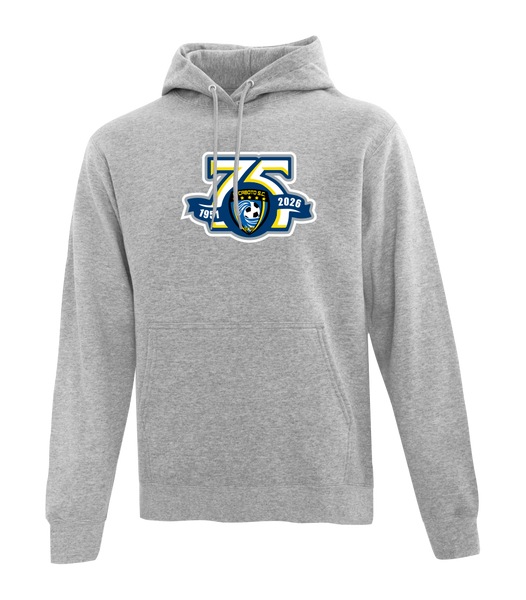 Caboto Soccer Club 75th Anniversary Youth Cotton Pull Over Hooded Sweatshirt with Printed Logo