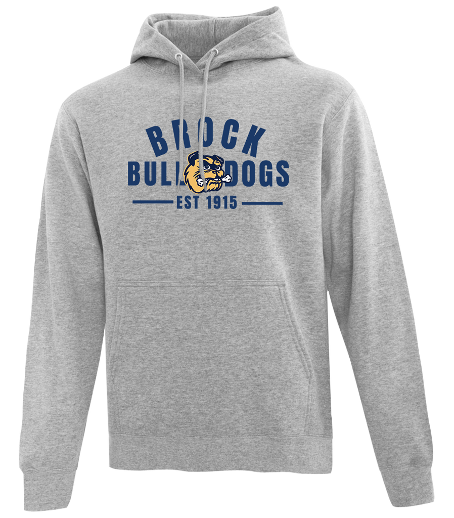 General Brock EST 1915 Adult Cotton Pull Over Hooded Sweatshirt with Printed Logo
