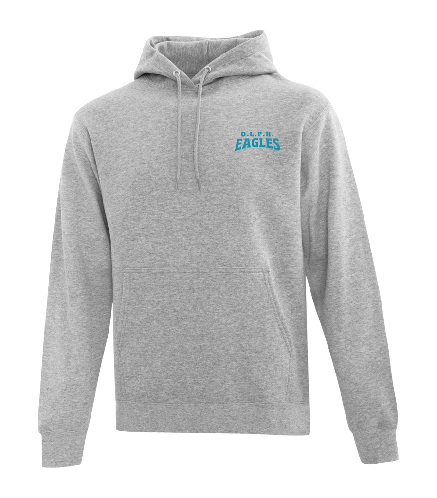 OLPH Adult Cotton Pull Over Hooded Sweatshirt with Printed Left Chest Logo