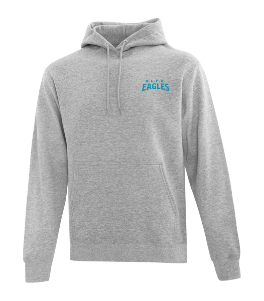 OLPH Adult Cotton Pull Over Hooded Sweatshirt with Printed Left Chest Logo