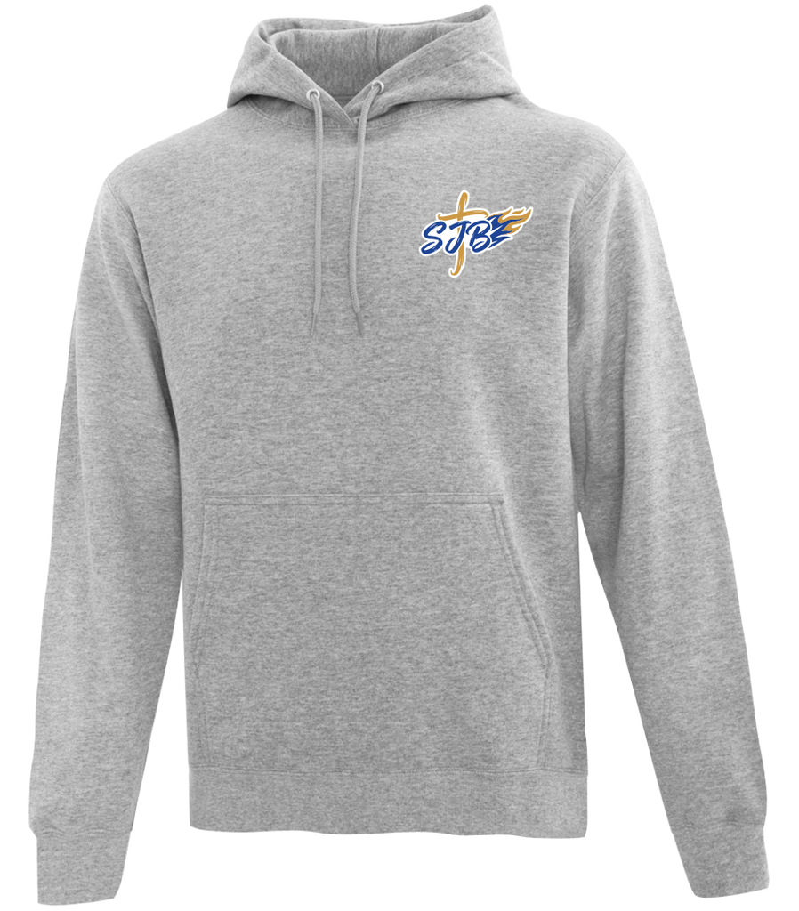 St. John the Baptist Staff Adult Cotton Pull Over Hooded Sweatshirt with Printed Logo
