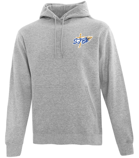 St. John the Baptist Staff Adult Cotton Pull Over Hooded Sweatshirt with Printed Logo