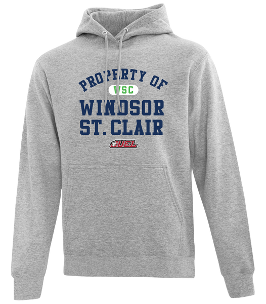 Property of Windsor St. Clair Basketball Adult Cotton Pull Over Hooded Sweatshirt with Printed Logo