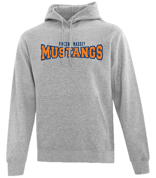 Vincent Massey Adult Cotton Pull Over Hooded Sweatshirt with Printed Logo