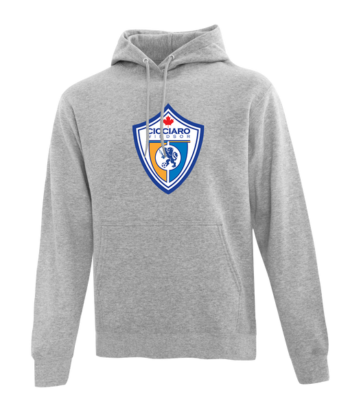 Ciociaro Soccer Crest Adult Cotton Pull Over Hooded Sweatshirt with Printed Logo
