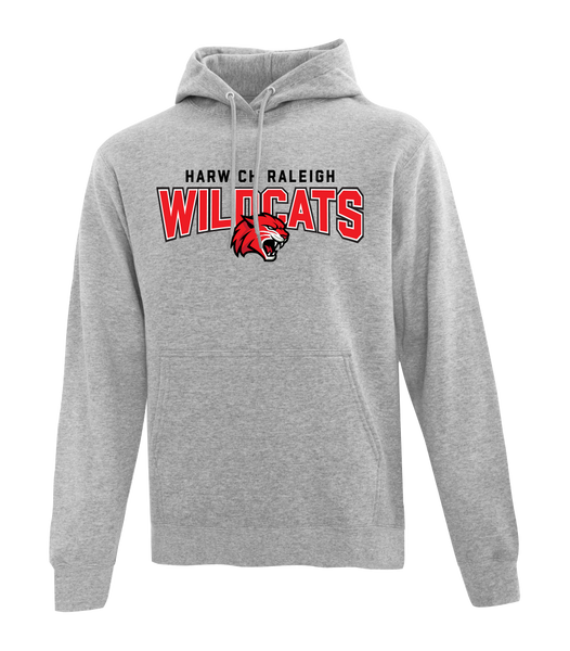 Harwich Raleigh Adult Cotton Pull Over Hooded Sweatshirt with Printed Logo