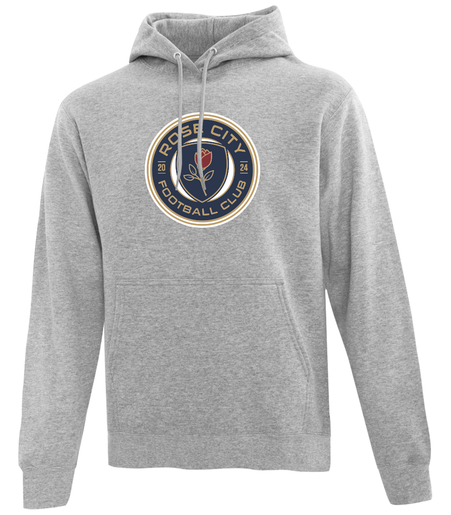 Rose City Football Club Adult Cotton Pull Over Hooded Sweatshirt with Printed Logo