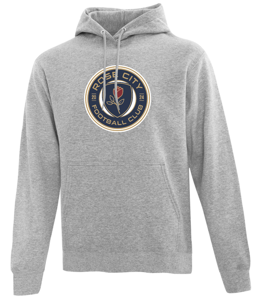 Rose City Football Club Adult Cotton Pull Over Hooded Sweatshirt with Printed Logo