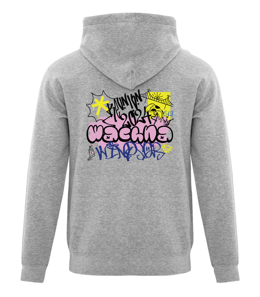 Wachna Collage Graffiti Adult Cotton Hoodie with Printed Logo
