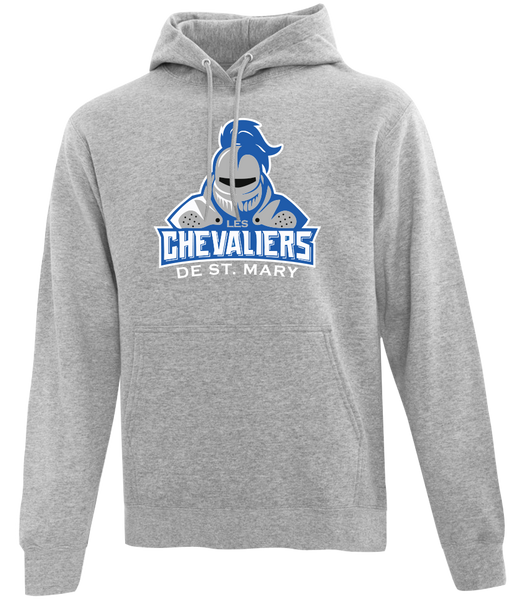 Les Chevaliers De St. Mary Adult Cotton Pull Over Hooded Sweatshirt with Printed Logo