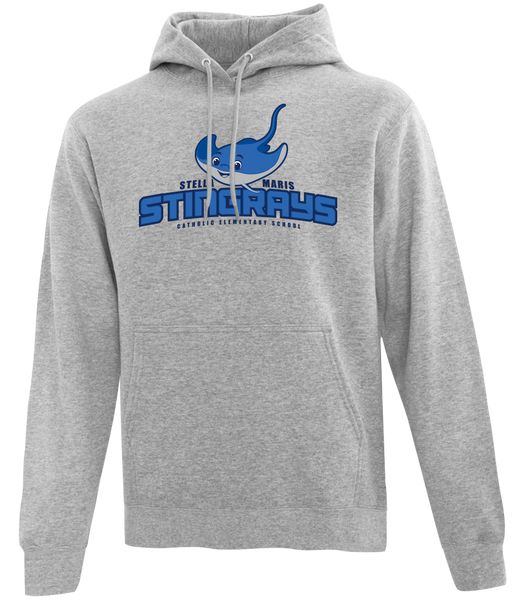 Stella Maris Stingrays Youth Cotton Pull Over Hooded Sweatshirt with Printed Logo