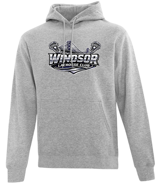 Windsor Lacrosse Club Adult Cotton Pull Over Hooded Sweatshirt with Printed Logo