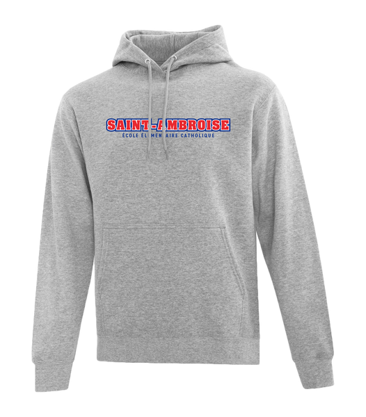 Saint Ambroise Adult Cotton Pull Over Hooded Sweatshirt with Printed Logo