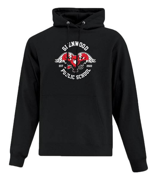 Glenwood Cardinals Youth Cotton Pull Over Hooded Sweatshirt with Printed Logo
