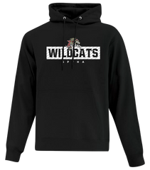 Wildcats SPFHA Block Letters Adult Cotton Pull Over Hooded Sweatshirt with Printed Logo