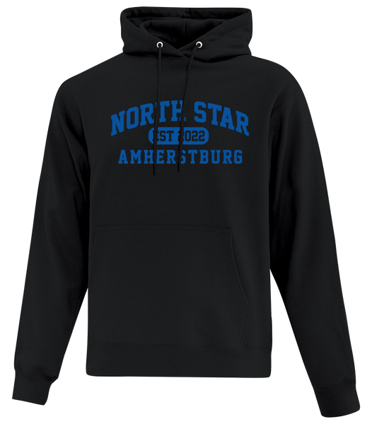 North Star Amherstburg Adult Cotton Pull Over Hooded Sweatshirt with Printed Logo