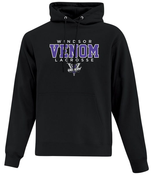 Windsor Venom Lacrosse Adult Cotton Pull Over Hooded Sweatshirt with Printed Logo