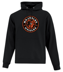 Woodslee Orioles Adult Cotton Pull Over Hooded Sweatshirt with Printed Logo