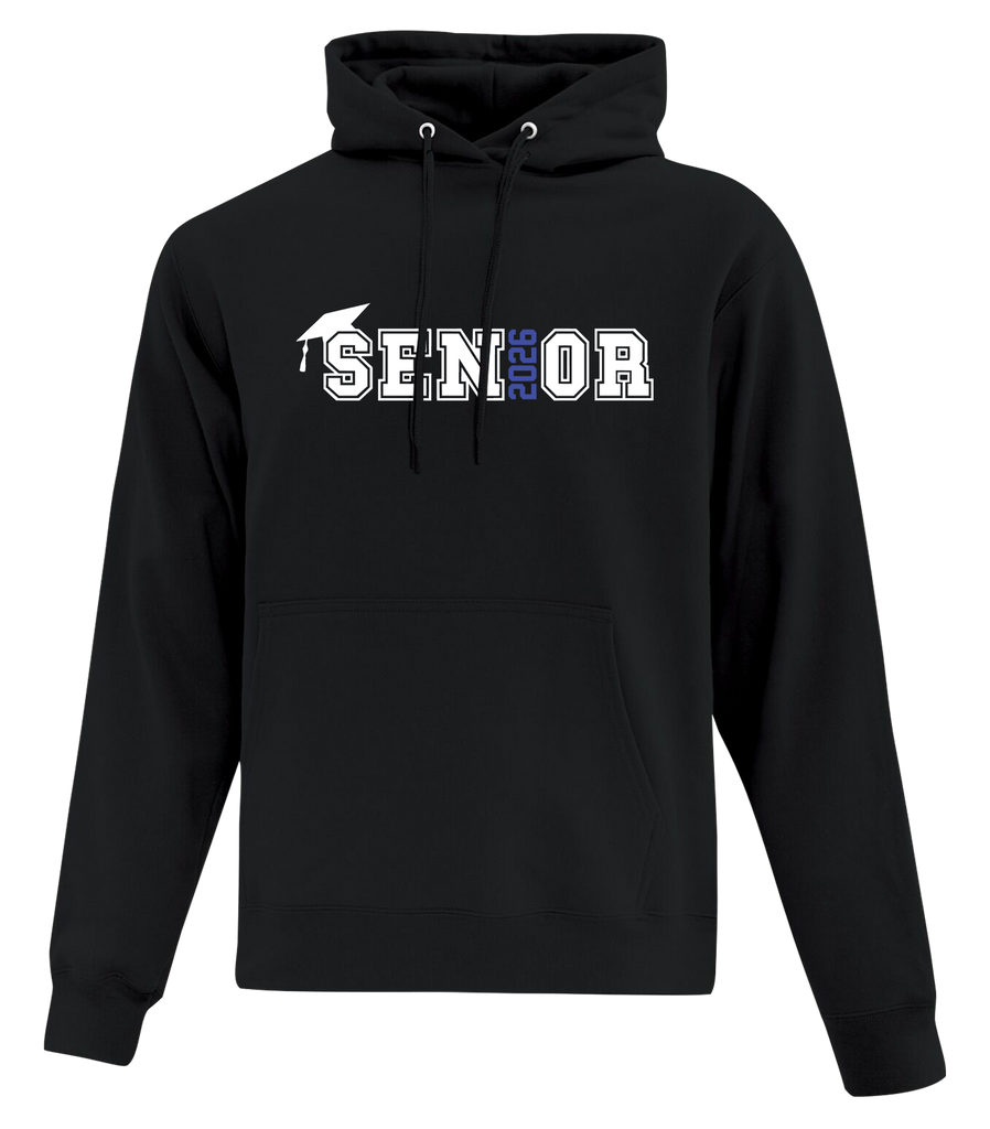 "Senior 2026" Walkerville Collegiate Institute Adult Cotton Pull Over Hooded Sweatshirt with Printed Logo