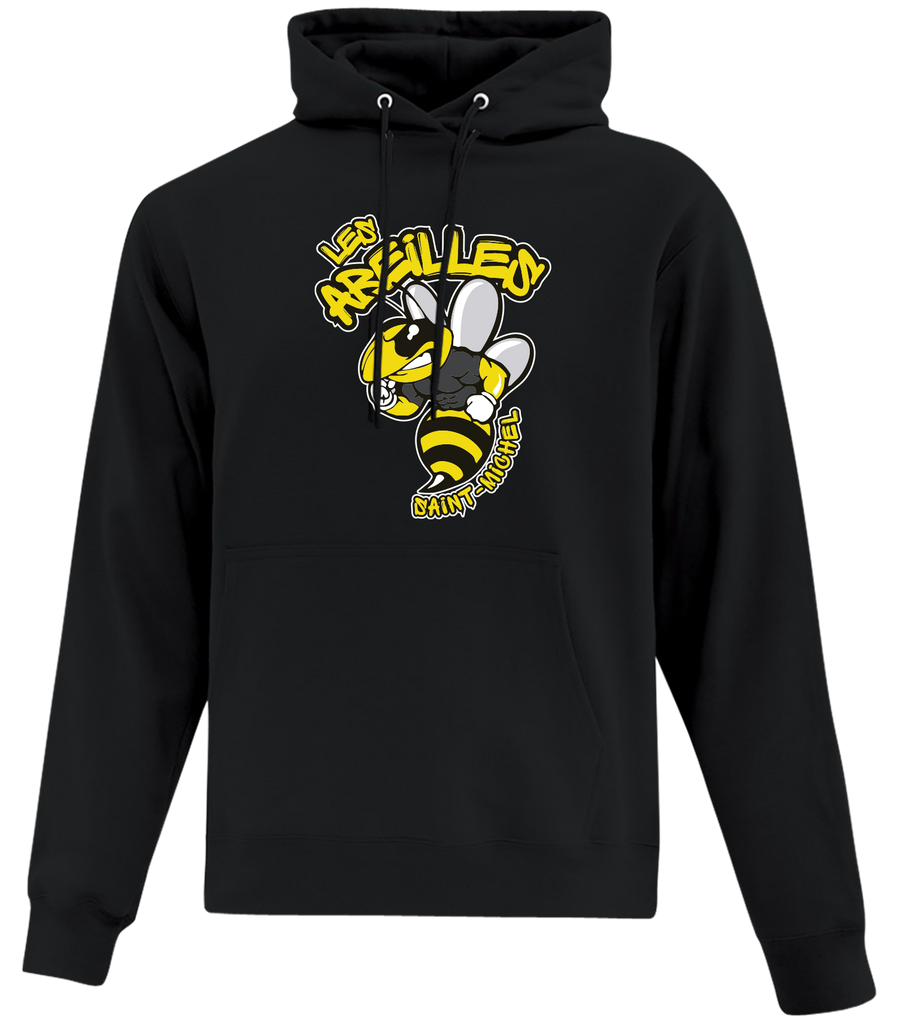 Les Abeilles Saint-Michel Youth Cotton Pull Over Hooded Sweatshirt with Printed Logo
