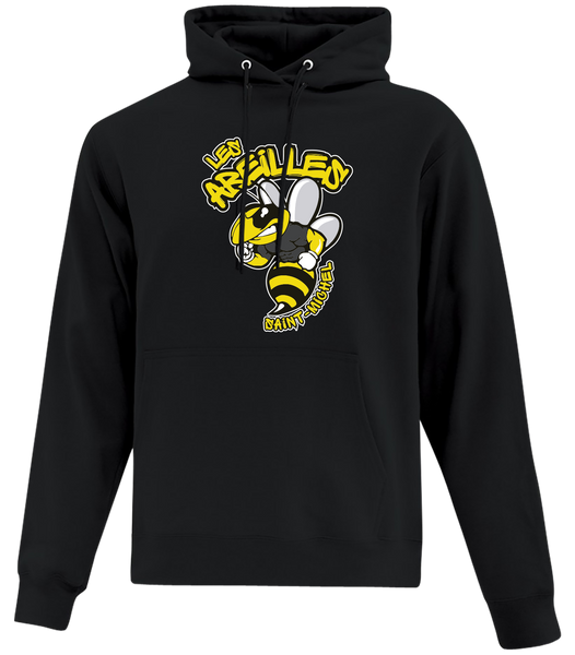 Les Abeilles Saint-Michel Youth Cotton Pull Over Hooded Sweatshirt with Printed Logo